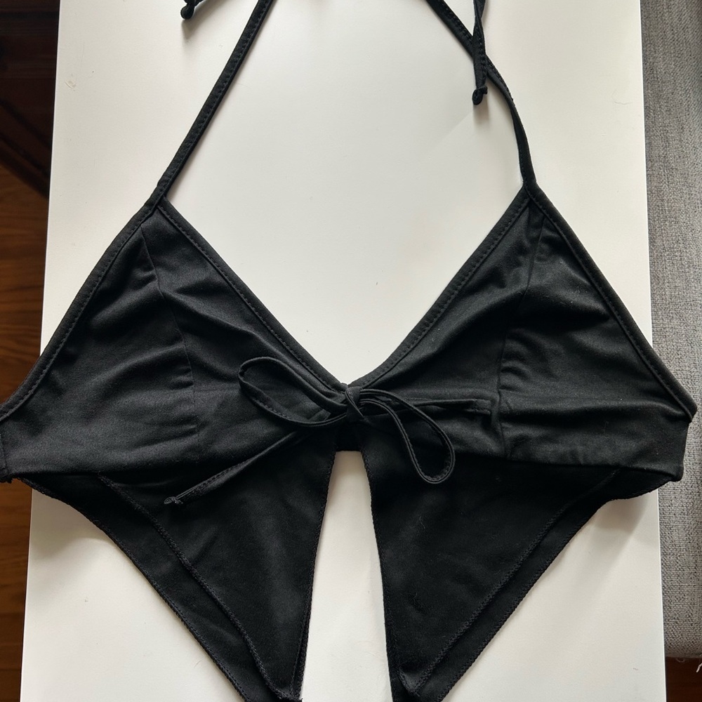 SHEIN Black Triangle Bikini style Top